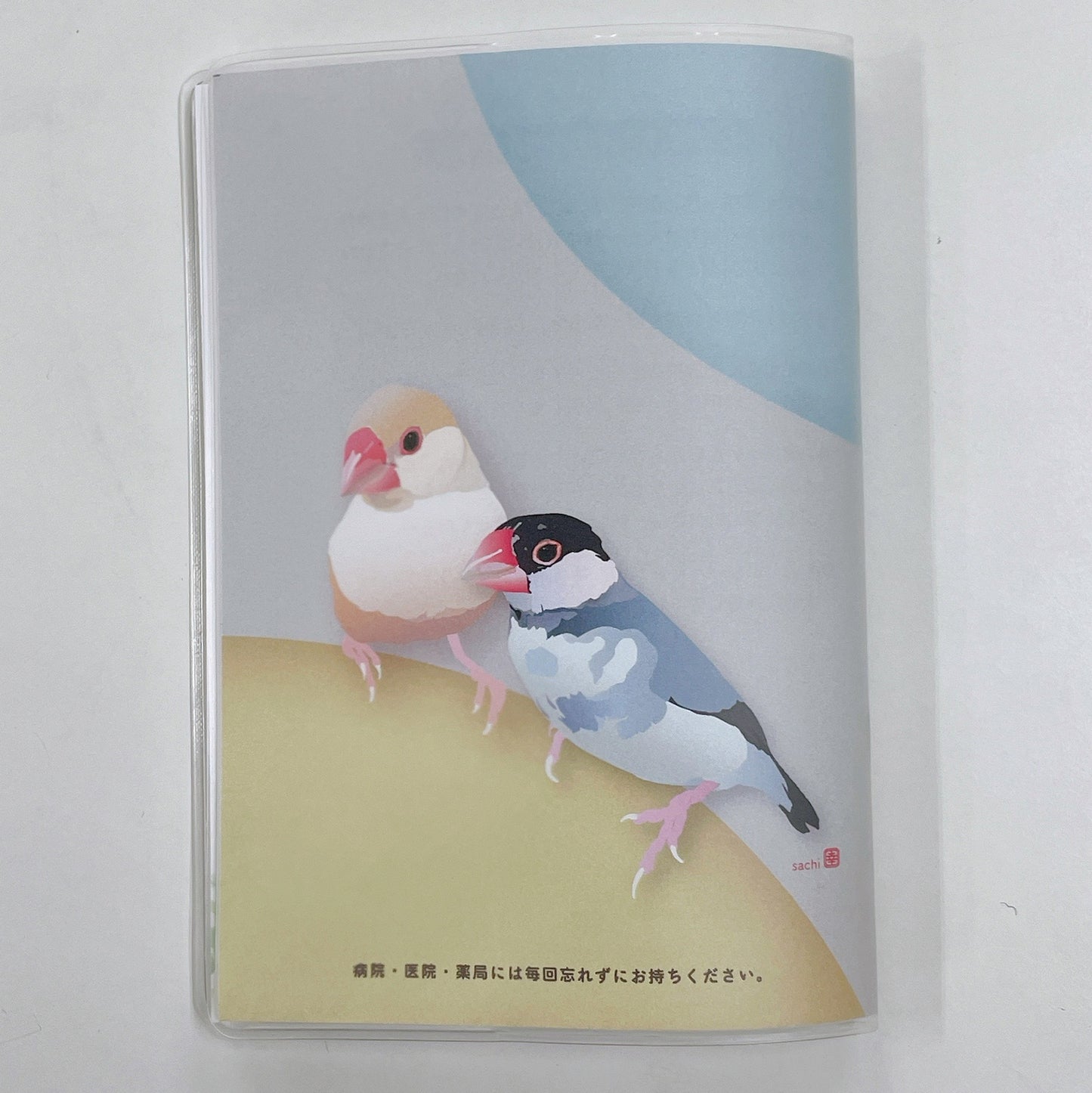 お薬手帳 とりアート 文鳥 - Sweet Birdie Boutique
