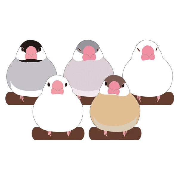ダイカットメモ 文鳥