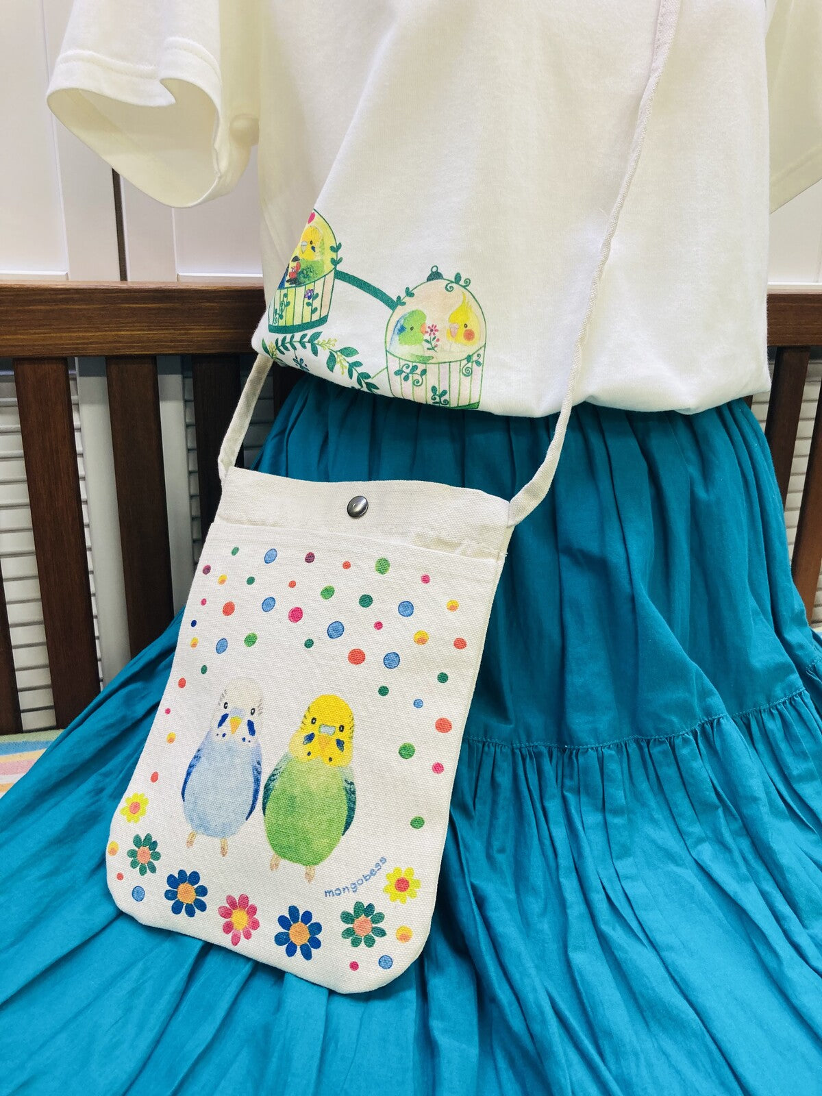 サコッシュ セキセイインコペア Sサイズ