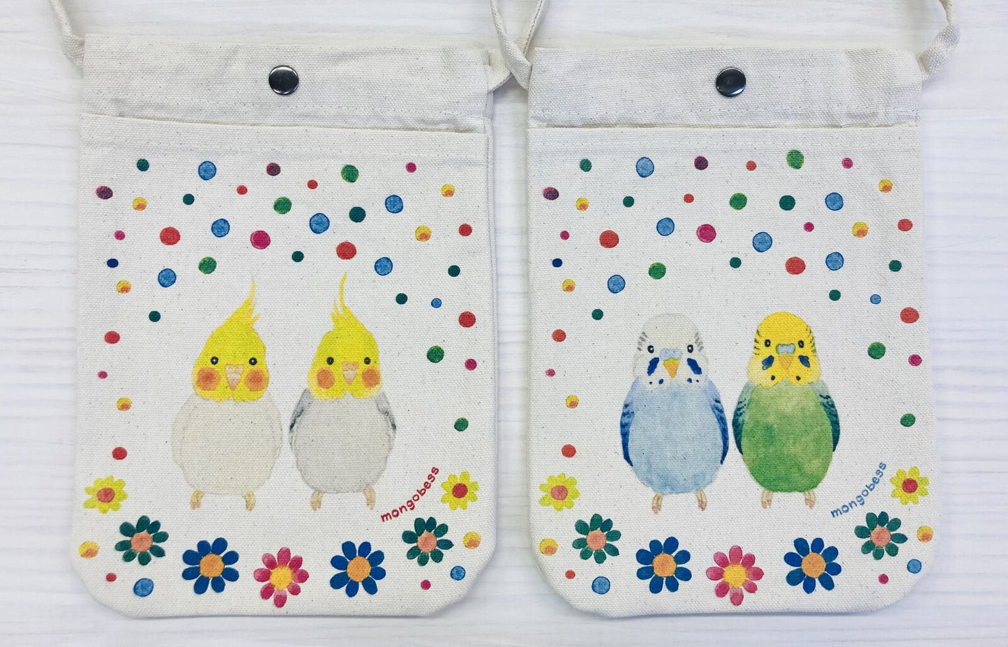サコッシュ セキセイインコペア Sサイズ