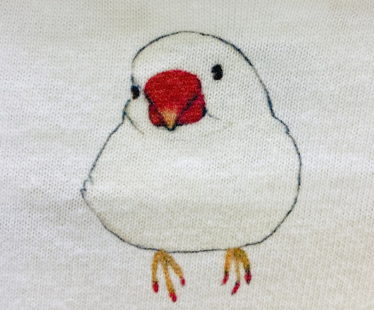 ビッグTシャツ ボタニカルシリーズ 文鳥 受注製作 送料無料 クーポン利用不可