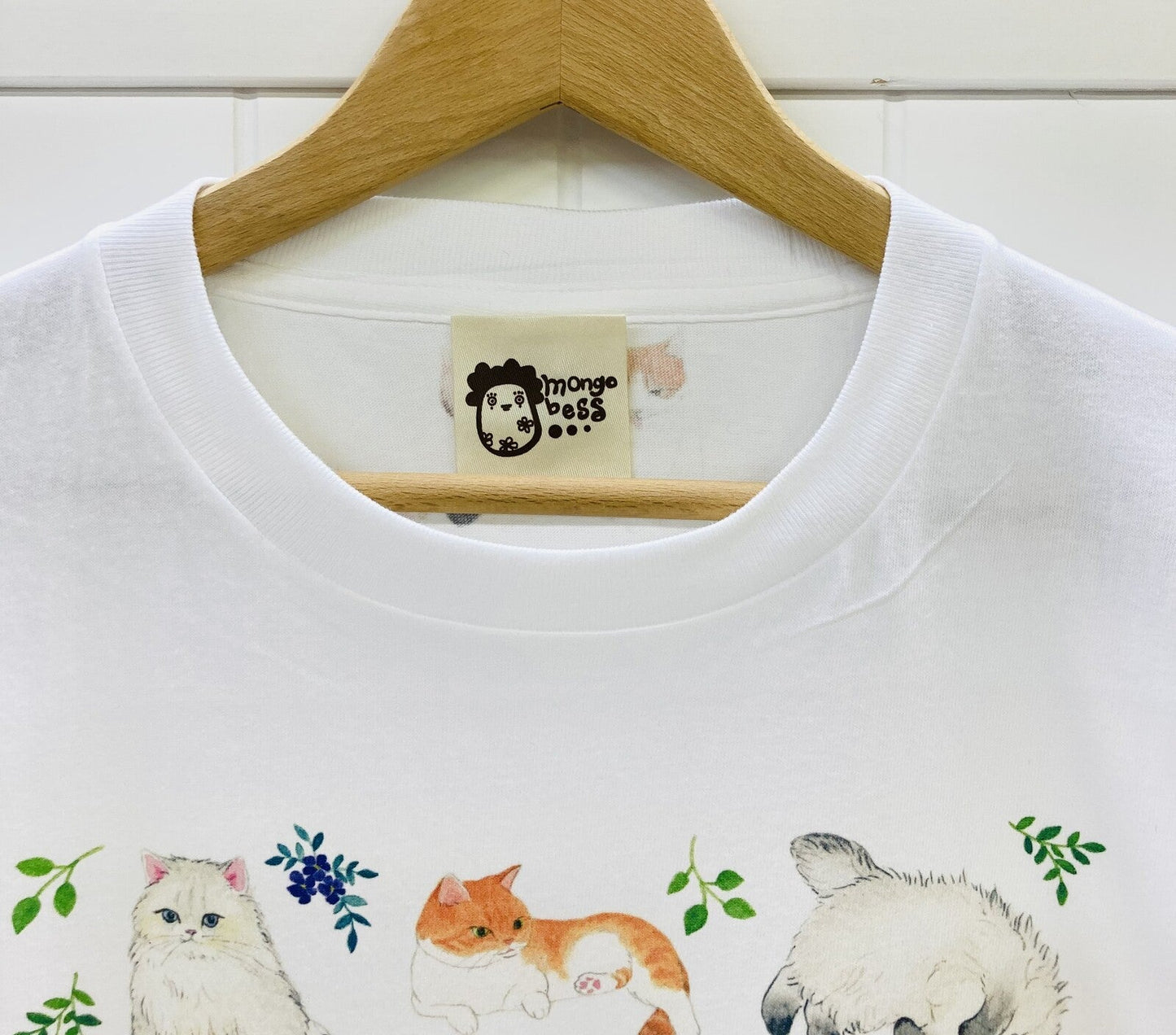 ビッグTシャツ ボタニカル猫 受注製作 送料無料 クーポン利用不可