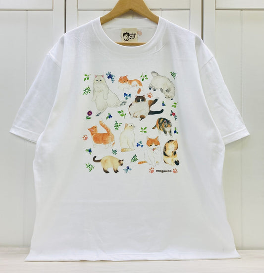 ビッグTシャツ ボタニカル猫 受注製作 送料無料 クーポン利用不可
