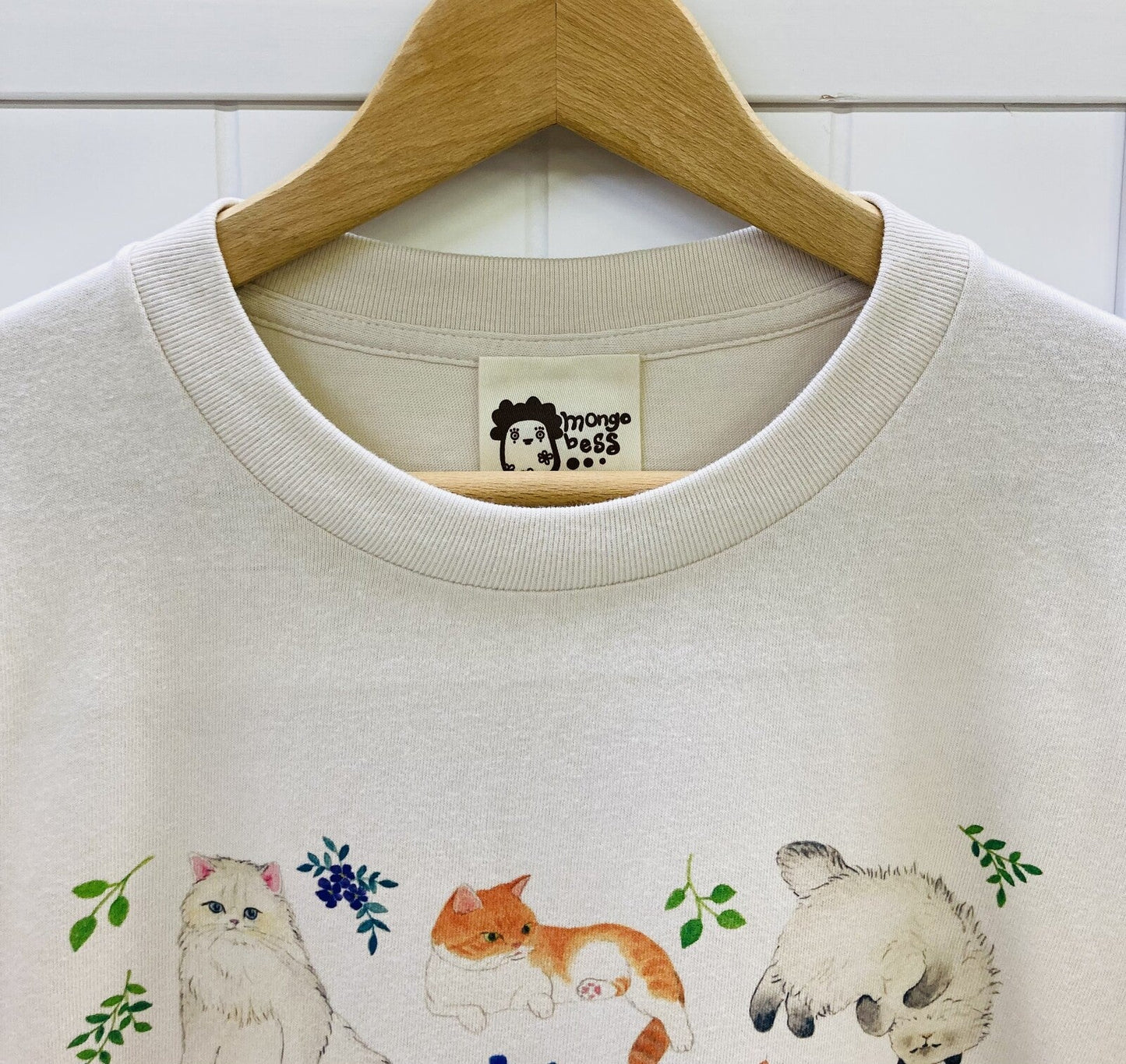 ビッグTシャツ ボタニカル猫 受注製作 送料無料 クーポン利用不可