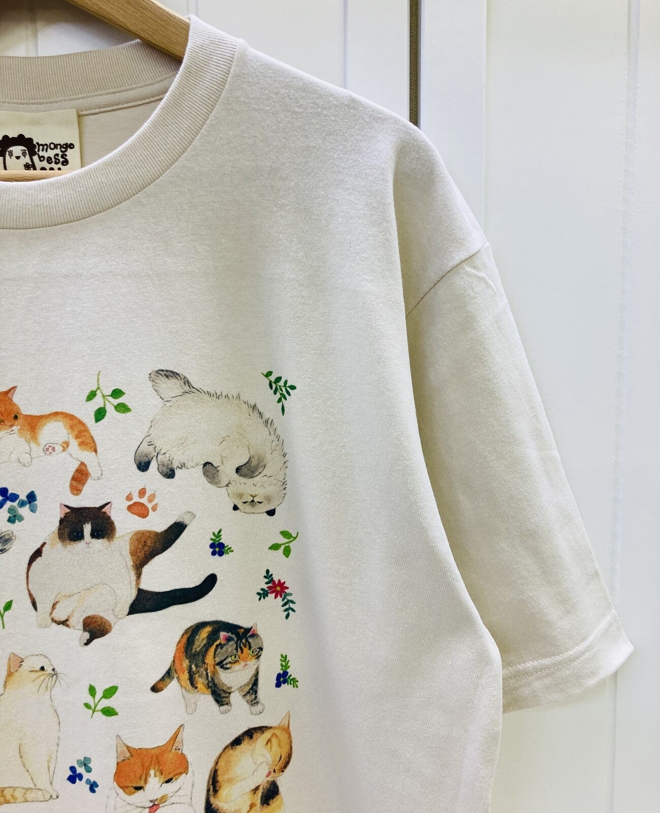ビッグTシャツ ボタニカル猫 受注製作 送料無料 クーポン利用不可