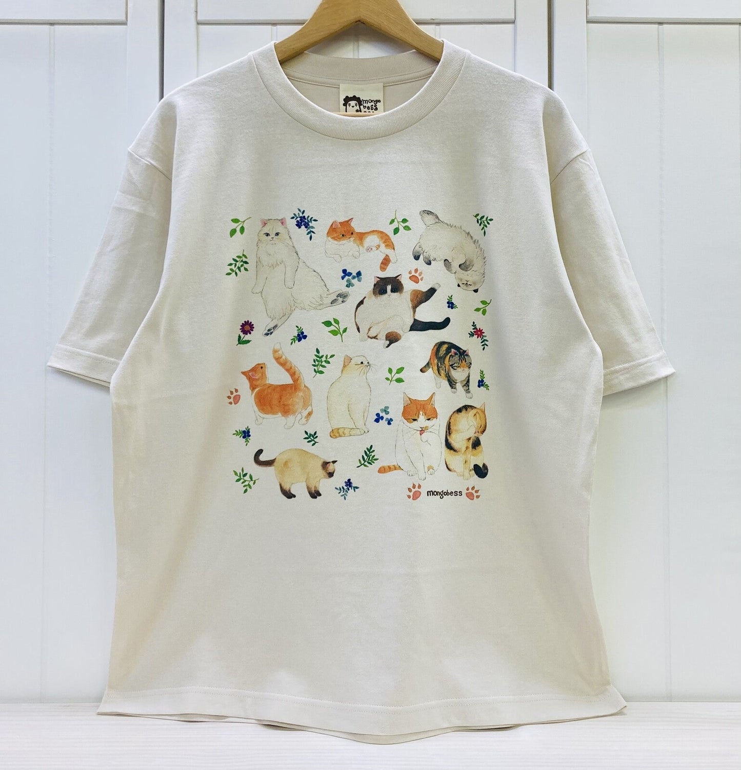 ビッグTシャツ ボタニカル猫 受注製作 送料無料 クーポン利用不可