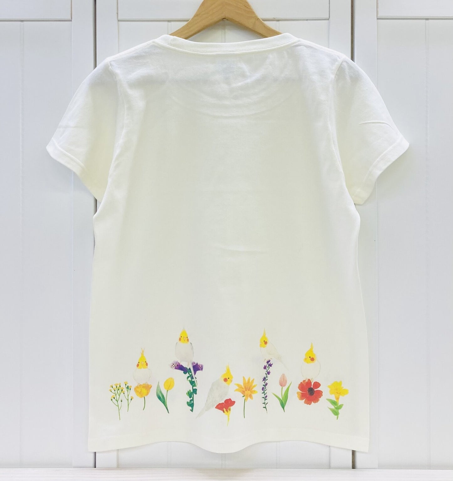 レディースTシャツ ラウンドオカメ オカメインコ 受注製作 送料無料 クーポン利用不可