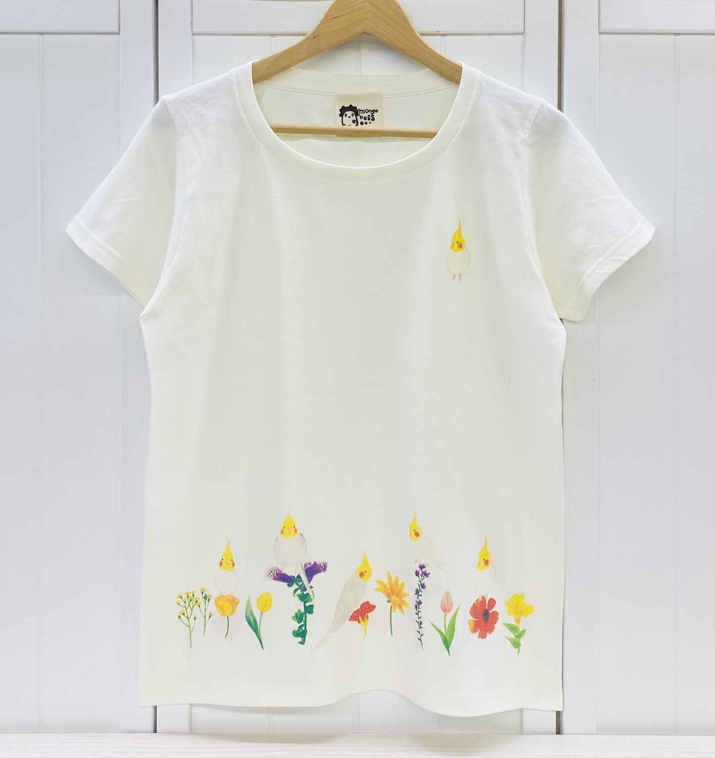 レディースTシャツ ラウンドオカメ オカメインコ 受注製作 送料無料 クーポン利用不可