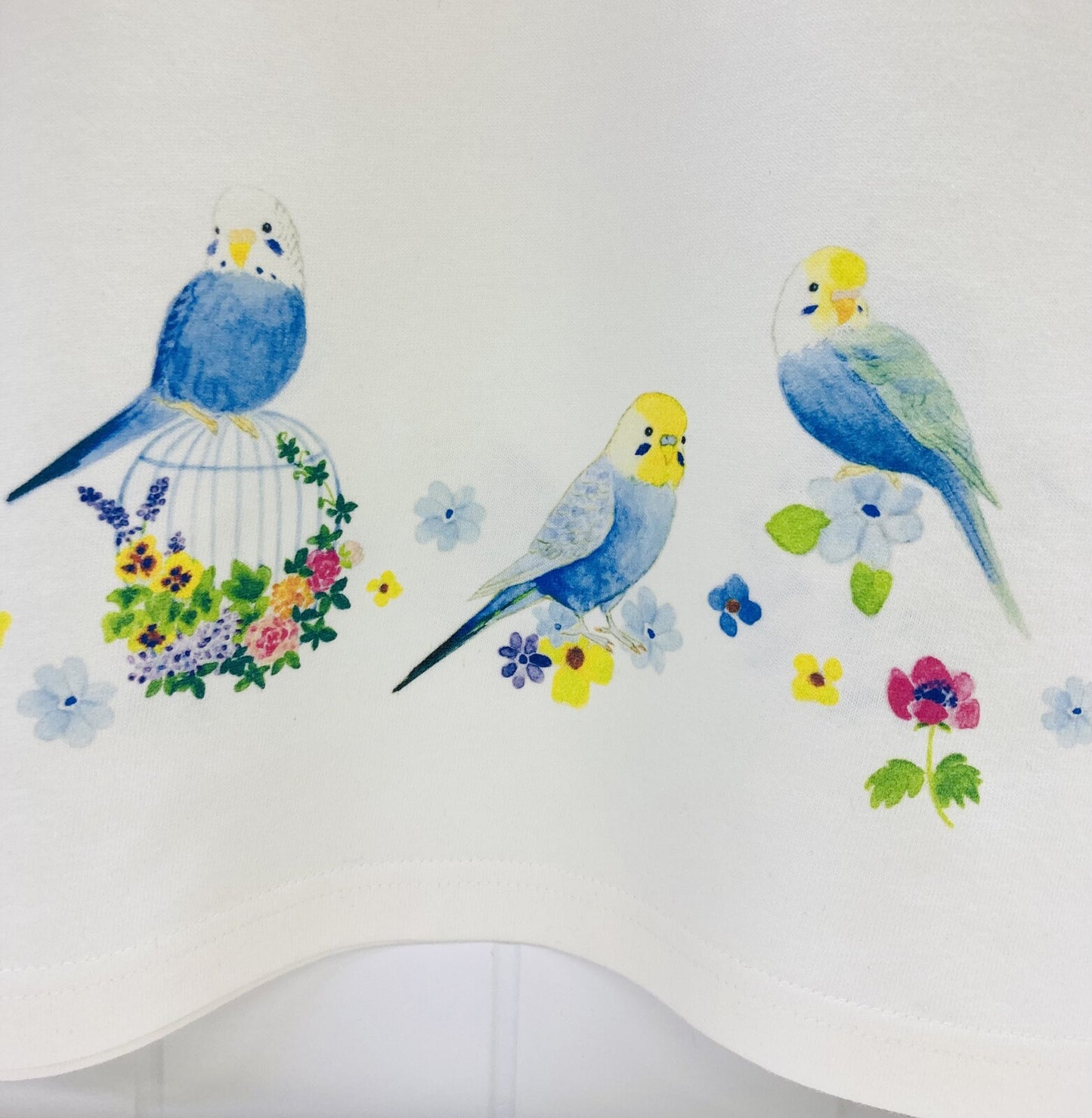 レディースTシャツ ラウンドセキセイ セキセイインコ 受注製作 送料無料 クーポン利用不可
