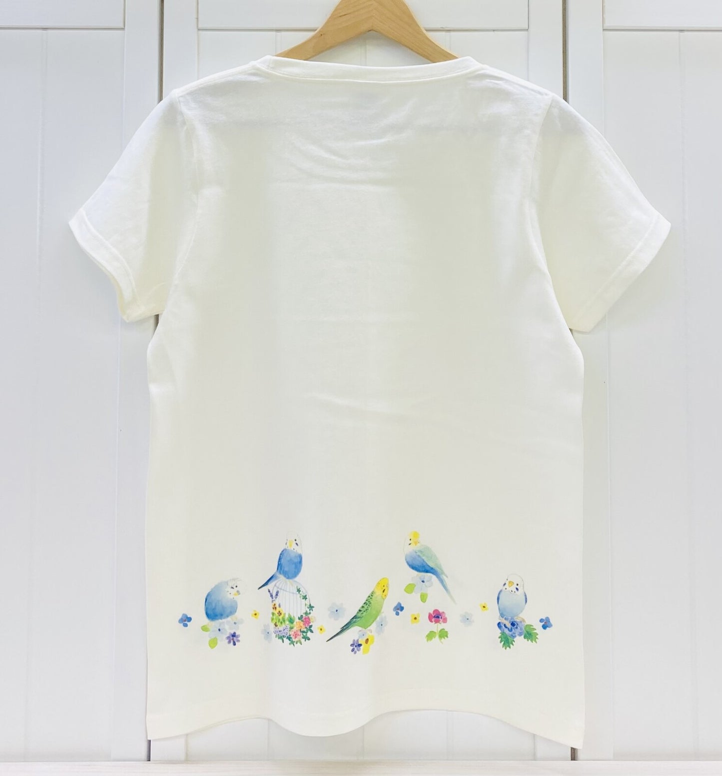 レディースTシャツ ラウンドセキセイ セキセイインコ 受注製作 送料無料 クーポン利用不可