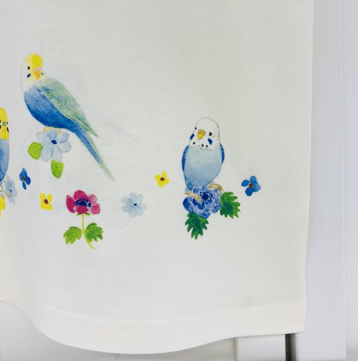 レディースTシャツ ラウンドセキセイ セキセイインコ 受注製作 送料無料 クーポン利用不可