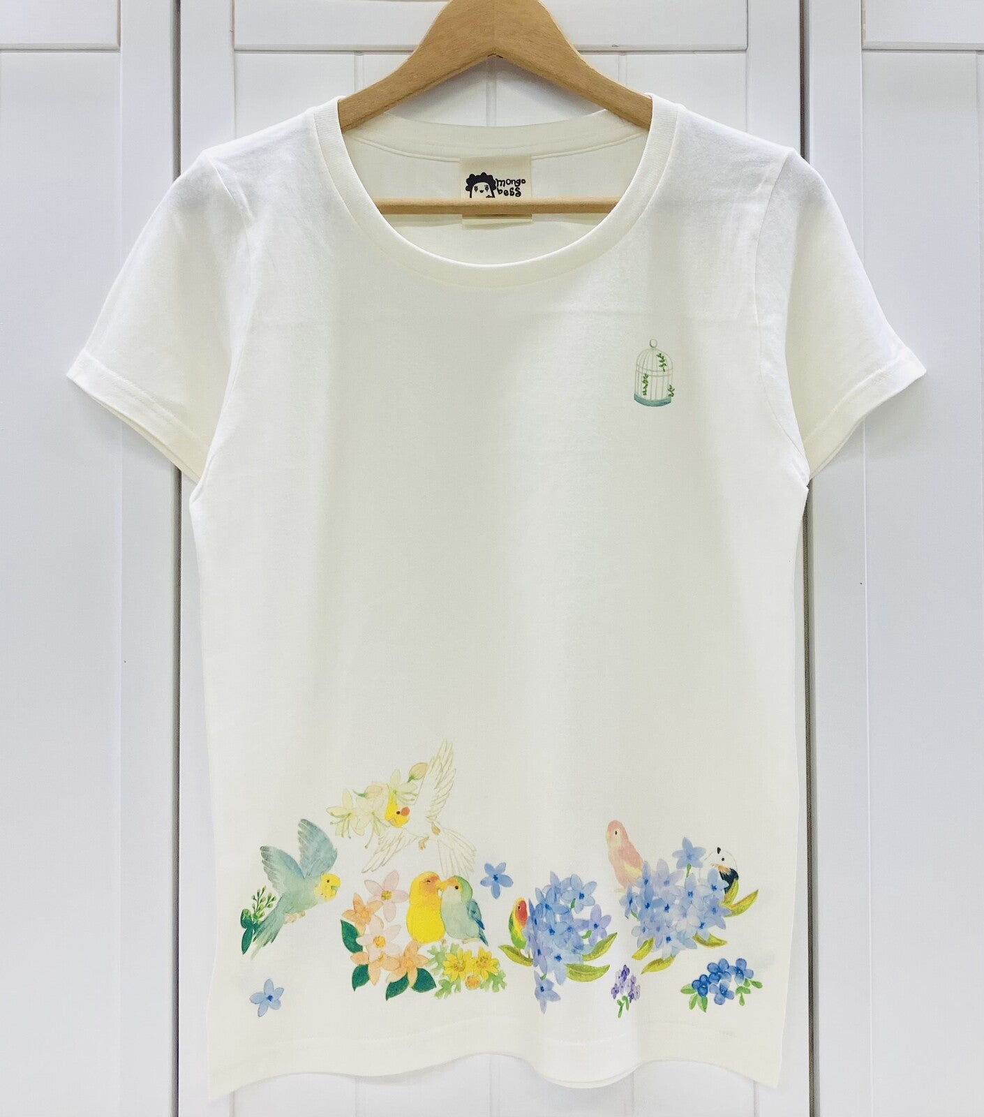 レディースTシャツ ラウンドことりパラダイス 受注製作 送料無料 クーポン利用不可