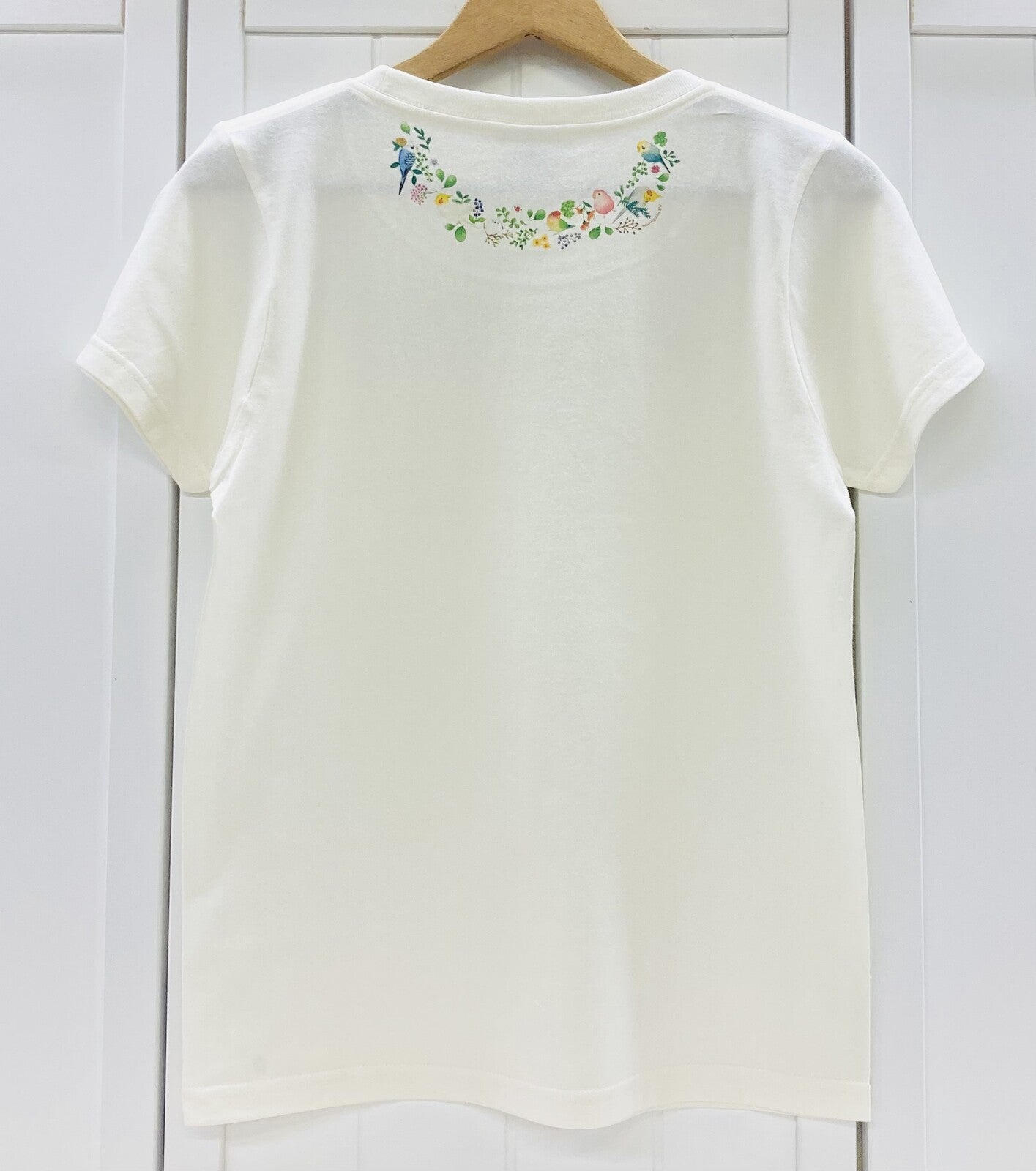 レディースTシャツ 小鳥のリース 受注製作 送料無料 クーポン利用不可