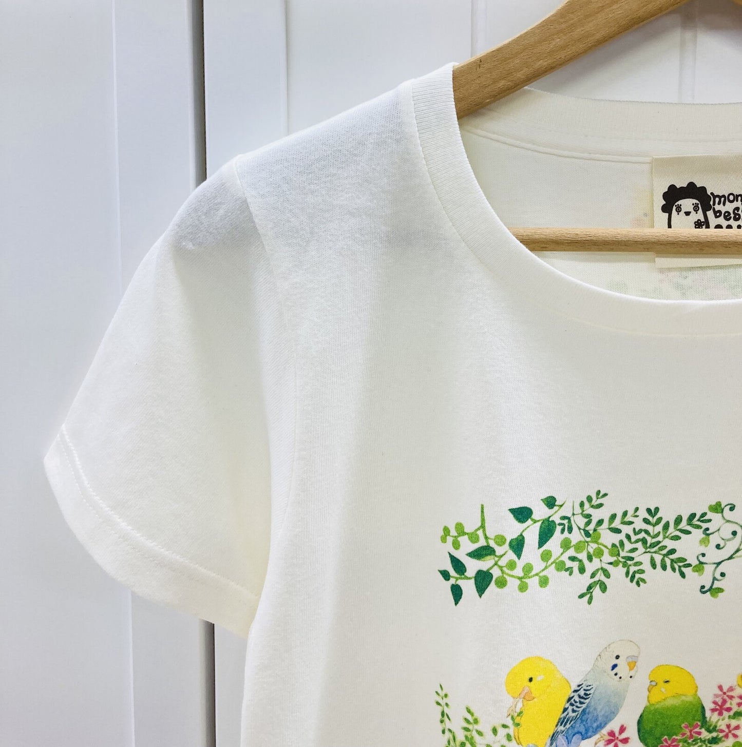 レディースTシャツ 小鳥ガーデン 受注製作 送料無料 クーポン利用不可