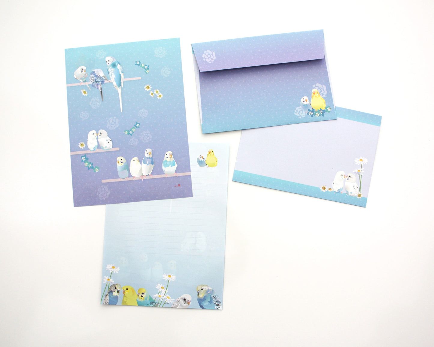 レターセット とりアート ゆめいろいんこ セキセイインコ