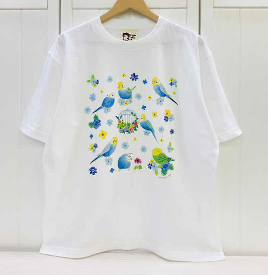 ビッグTシャツ セキセイパラダイス セキセイインコ 受注製作 送料無料 クーポン利用不可