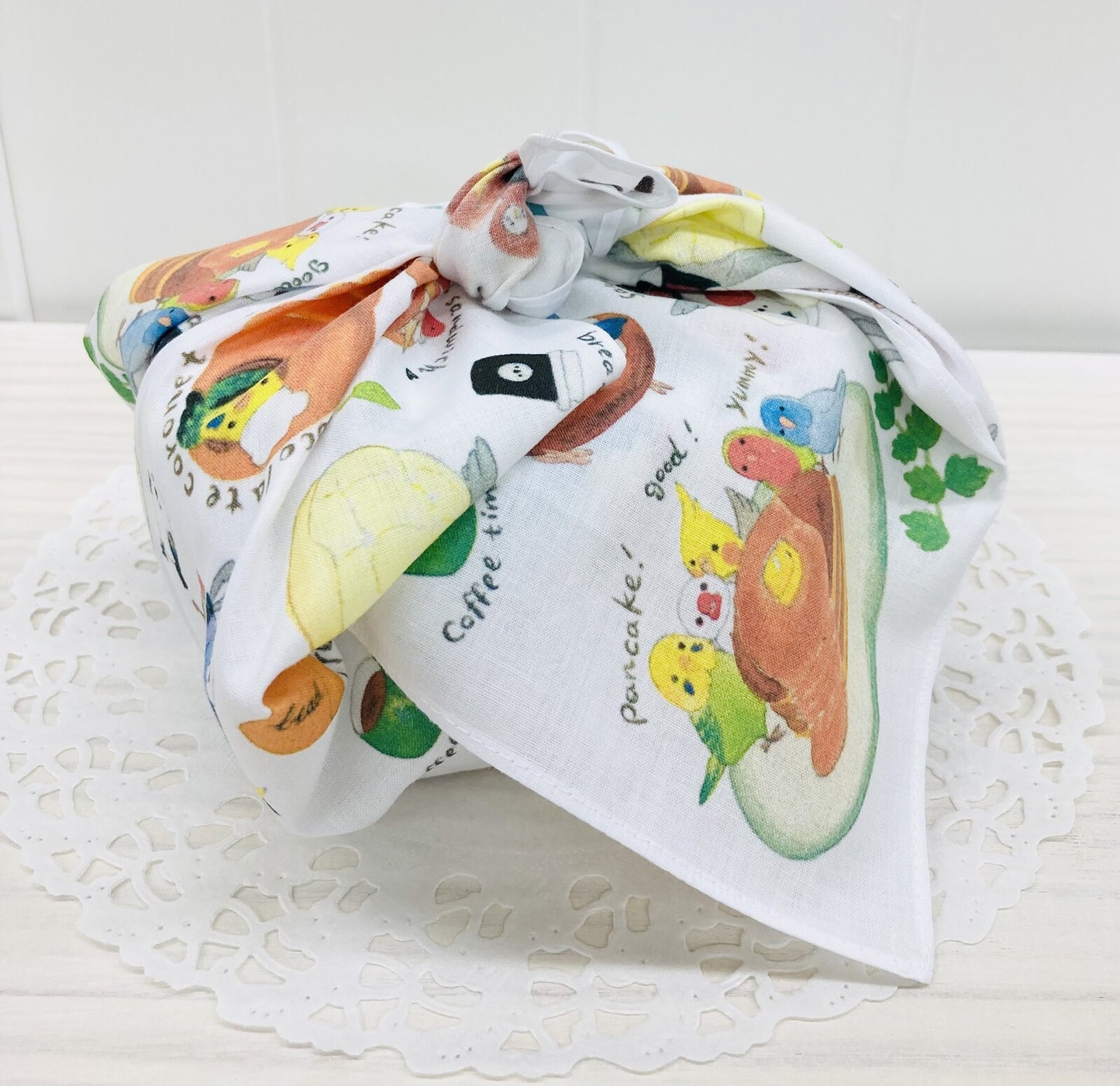 大判ハンカチ ランチクロス ことりパラダイス 40x40cm