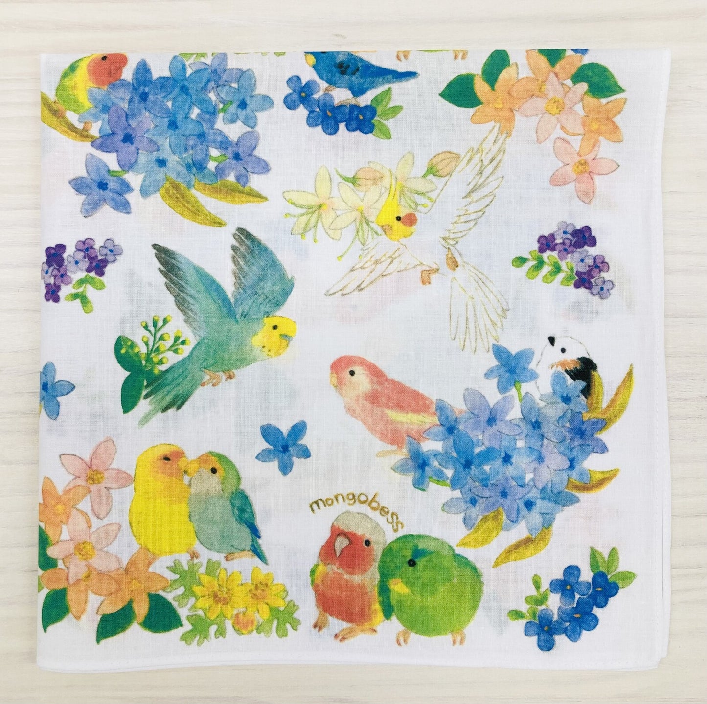 大判ハンカチ ランチクロス ことりパラダイス 40x40cm