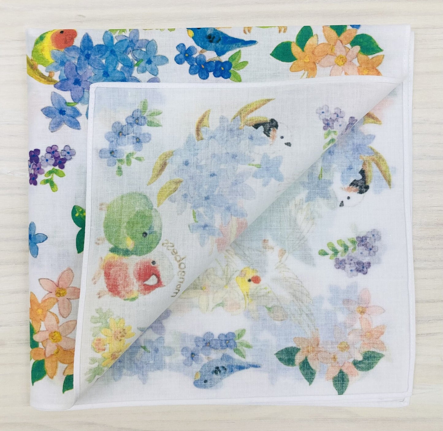 大判ハンカチ ランチクロス ことりパラダイス 40x40cm