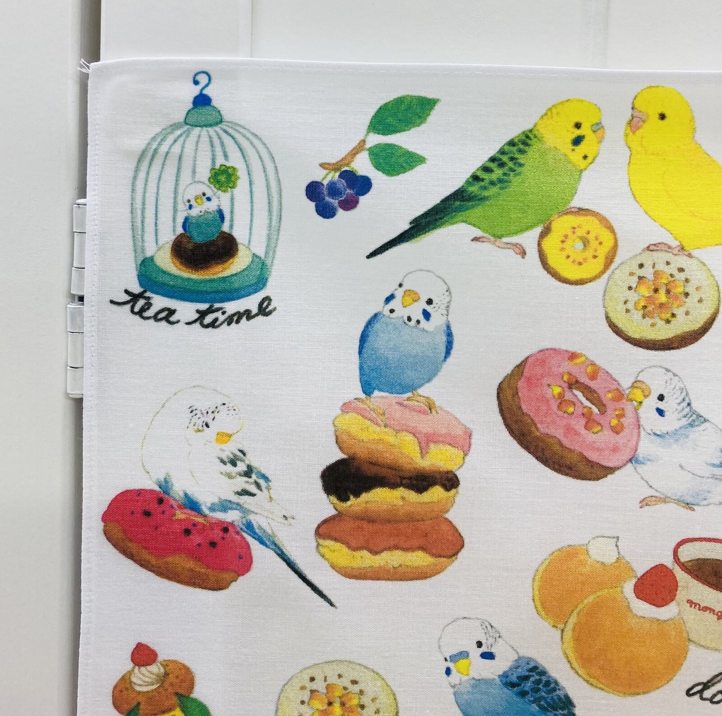 大判ハンカチ ランチクロス セキセイドーナツ セキセイインコ 40x40cm