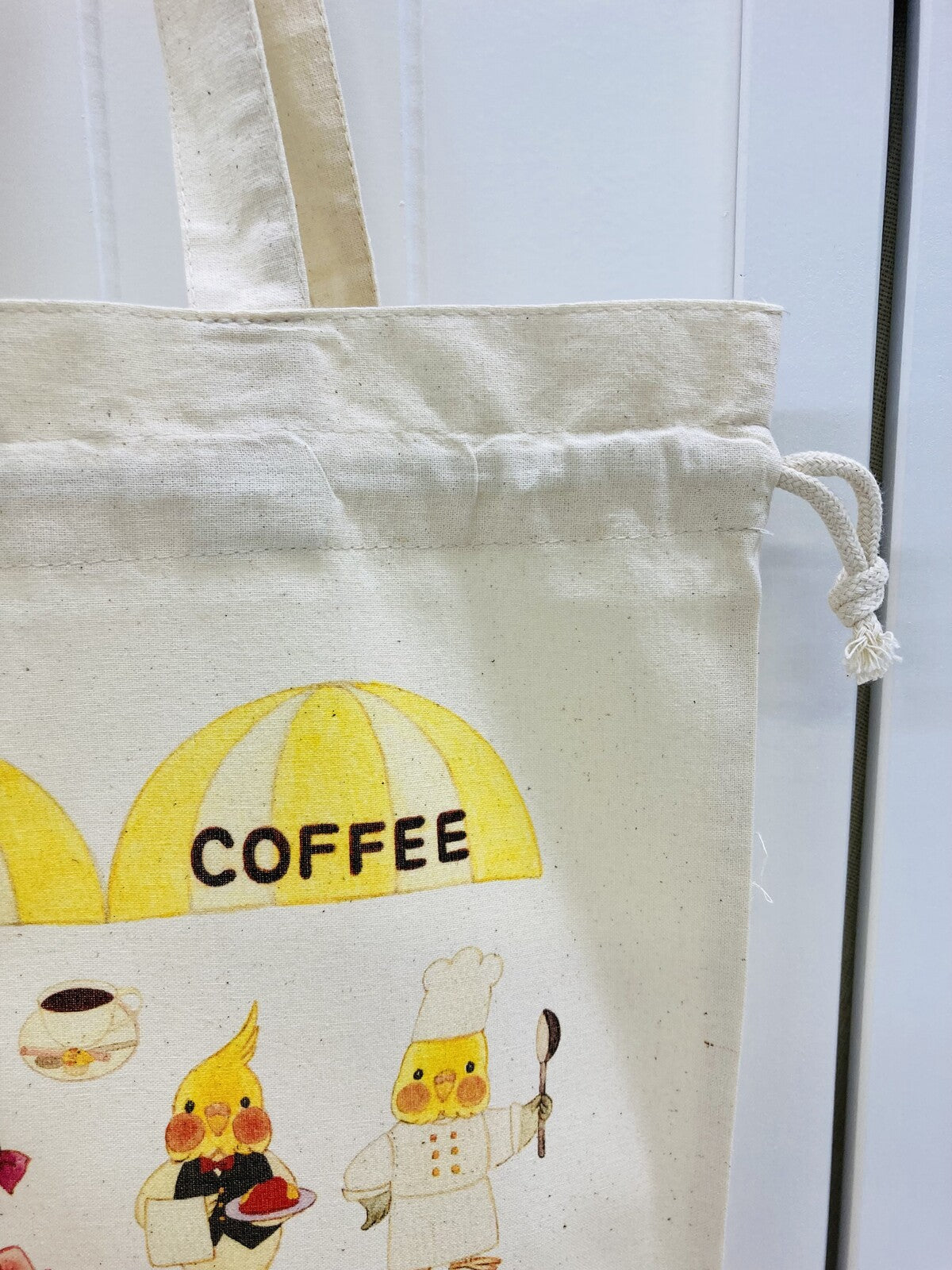 巾着トートバッグ エコバッグ オカメ喫茶 5オンス オカメインコ