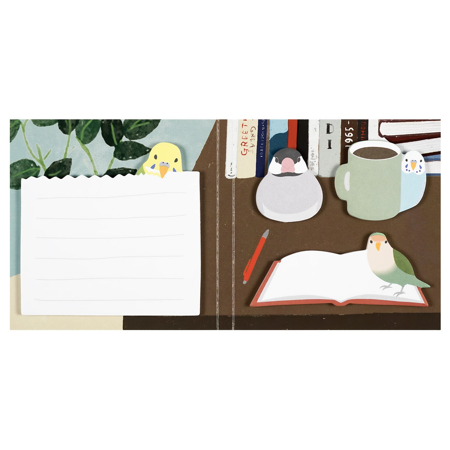 ダイカットブック型ふせん とり