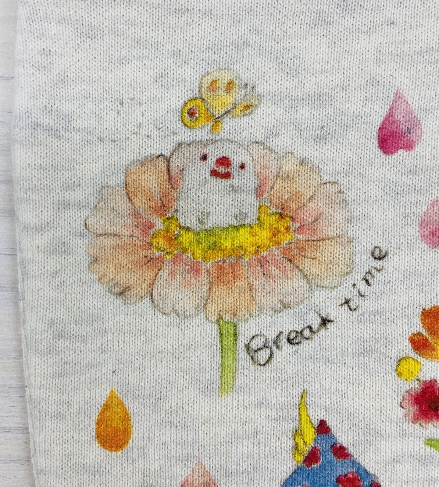 巾着 花しずくとことり Mサイズ