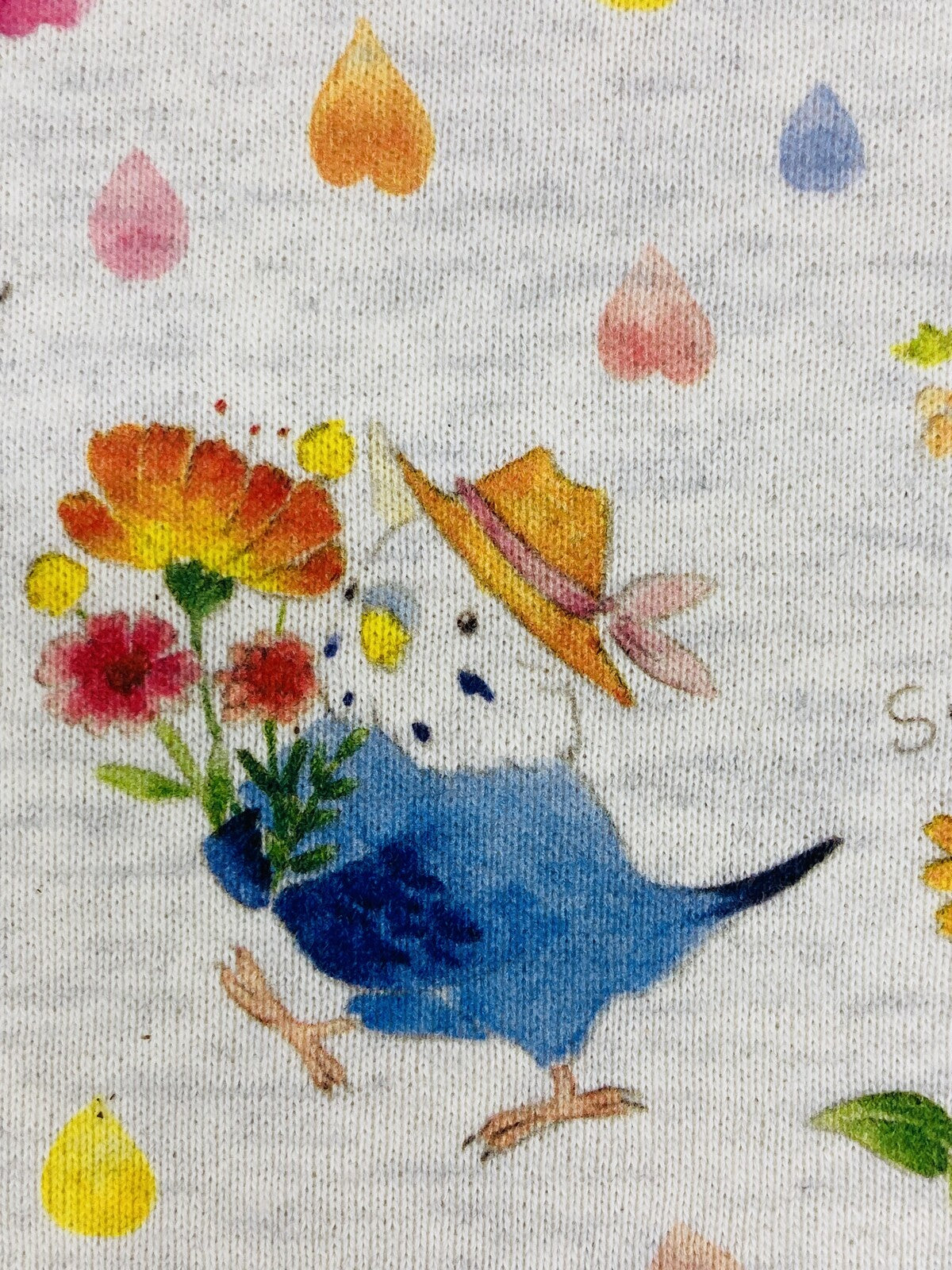 巾着 花しずくとことり Mサイズ