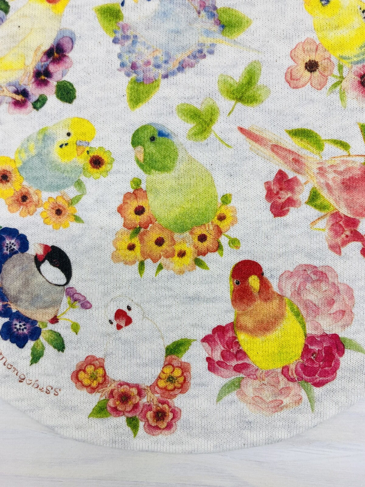 巾着 お花とことり Mサイズ