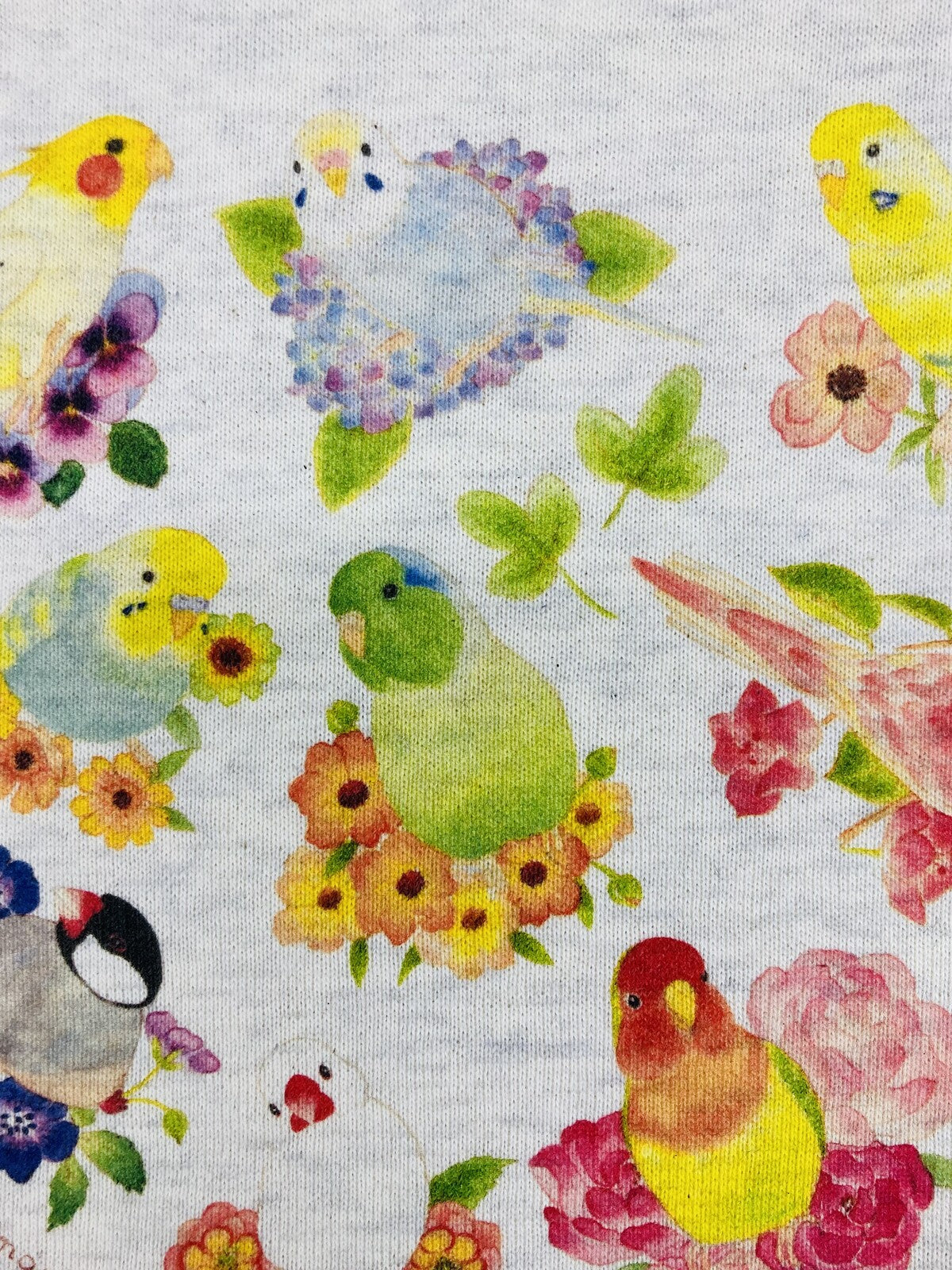 巾着 お花とことり Mサイズ