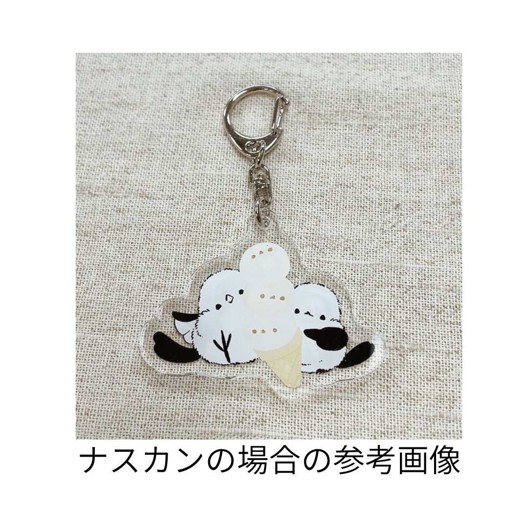 アクリルキーホルダー シマエナガとドリンク 「さくら茶」