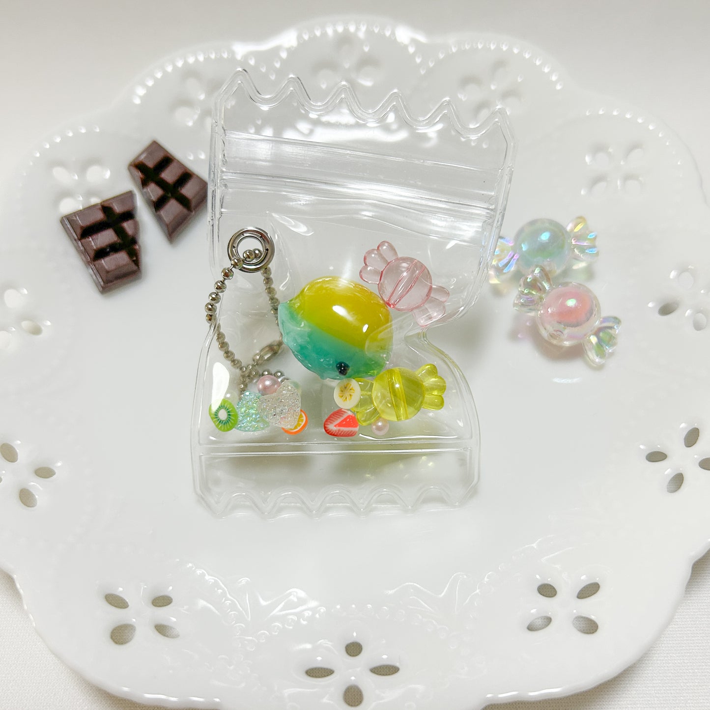 チャーム しゃかしゃかキャンディバッグ セキセイインコ グリーン