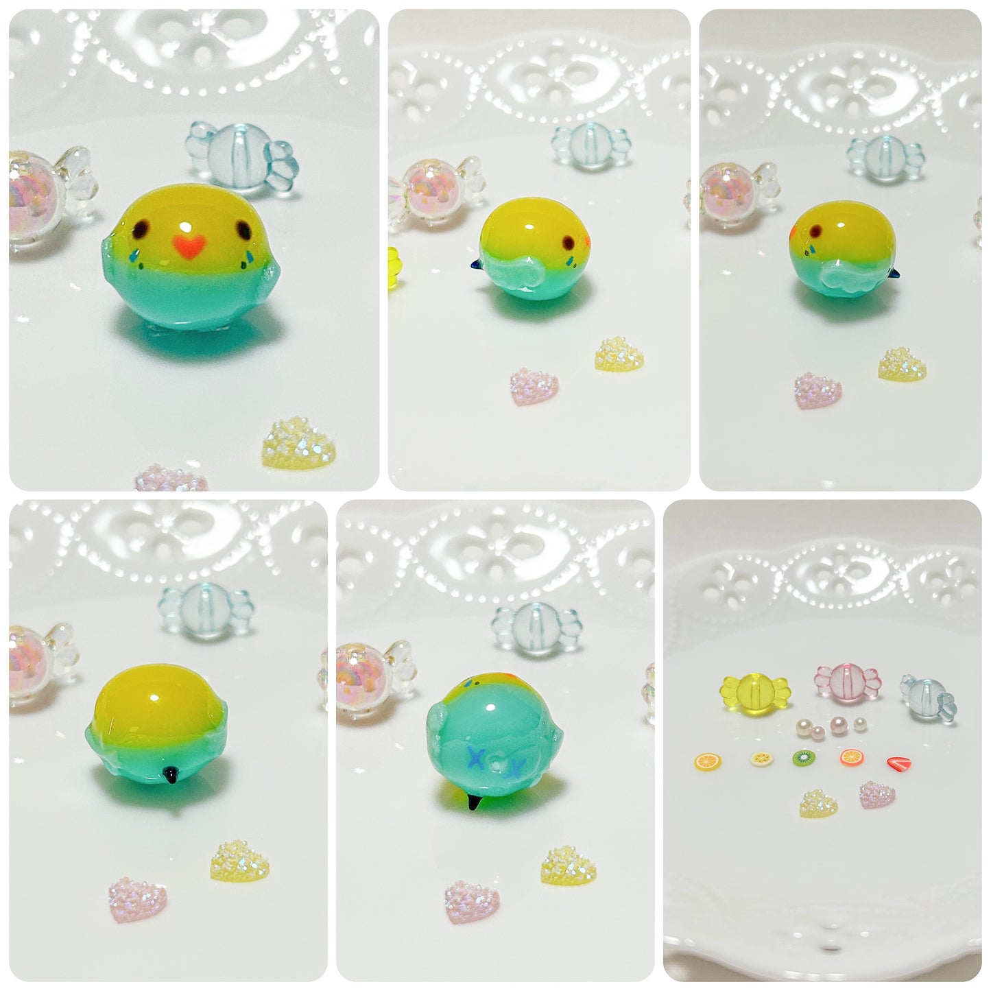 チャーム しゃかしゃかキャンディバッグ セキセイインコ グリーン