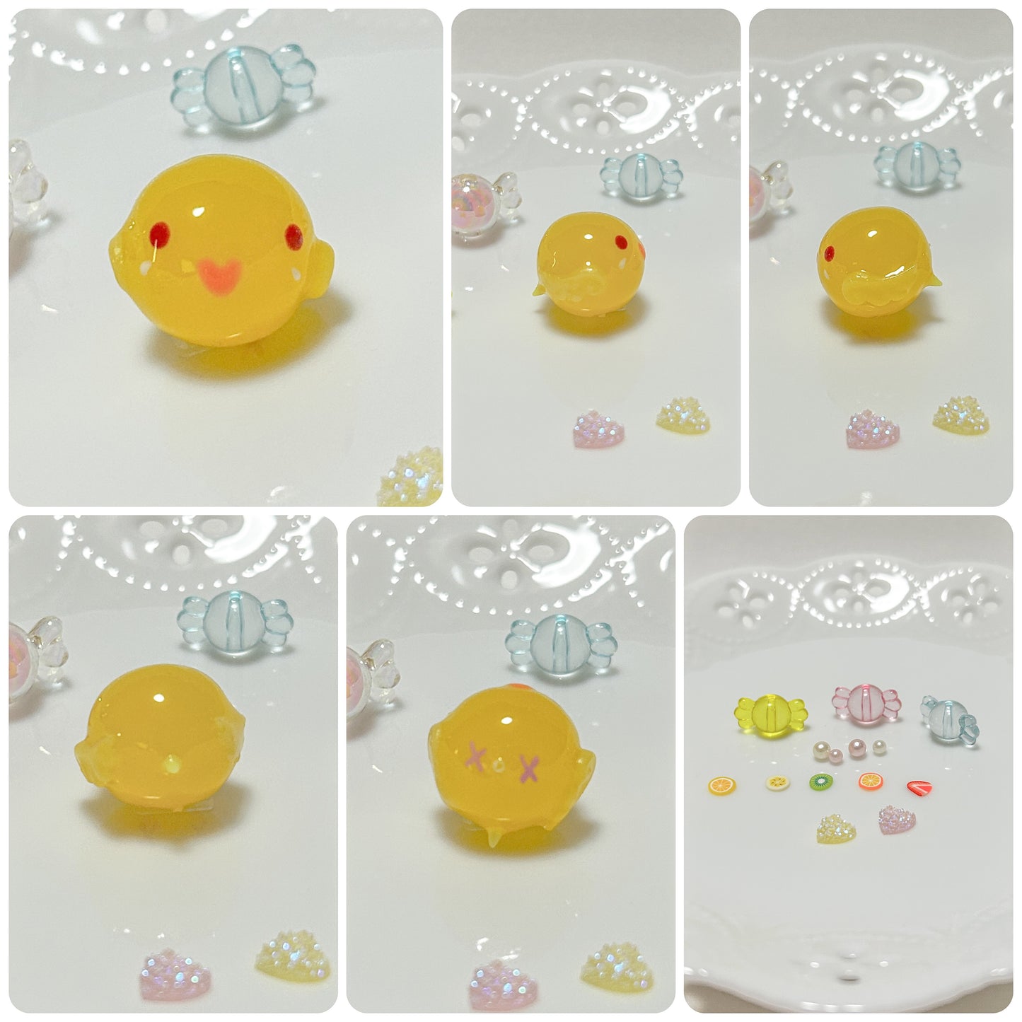 チャーム しゃかしゃかキャンディバッグ セキセイインコ ルチノー