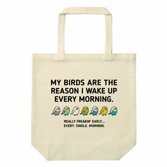 Chubby Bird セキセイインコ モーニングバード  スタンダードキャンバストートバッグ Mサイズ  12oz 受注製作 メーカー直送 クーポン利用不可