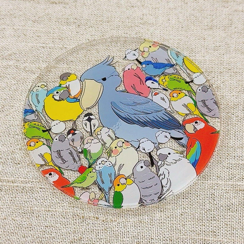 アクリルコースター 鳥さんいっぱい