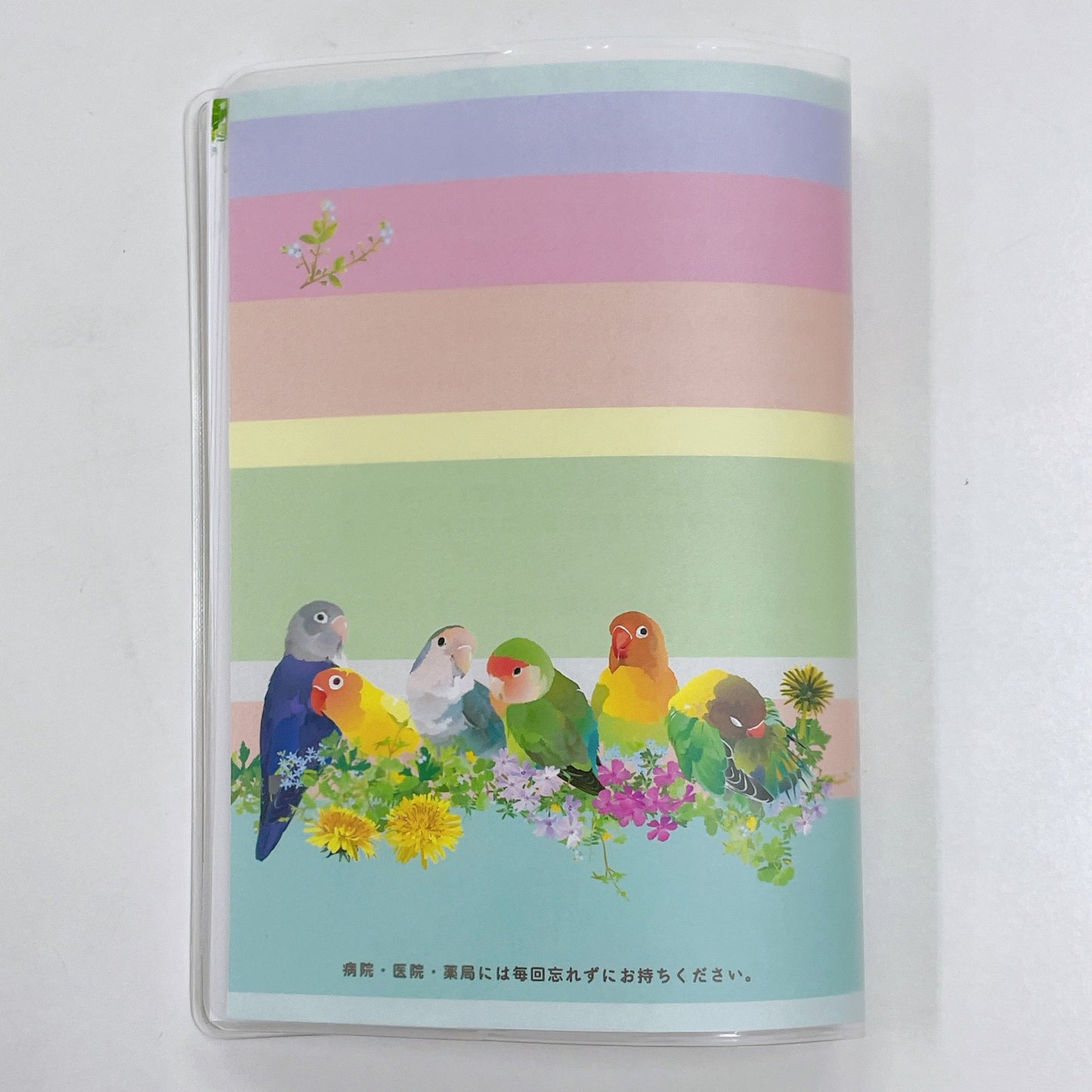 お薬手帳 とりアート こざくらボタン - Sweet Birdie Boutique