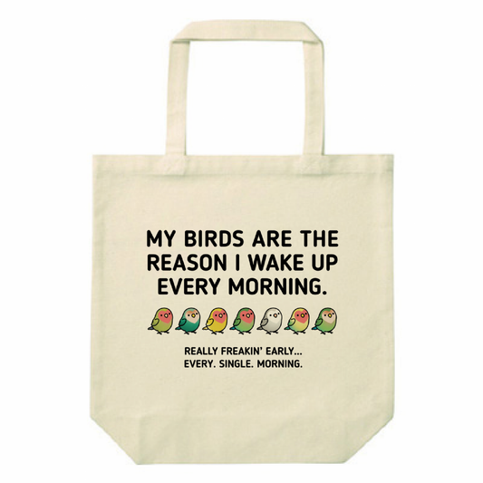 Chubby Bird コザクラインコ モーニングバード  スタンダードキャンバストートバッグ Mサイズ  12oz 受注製作 メーカー直送 クーポン利用不可