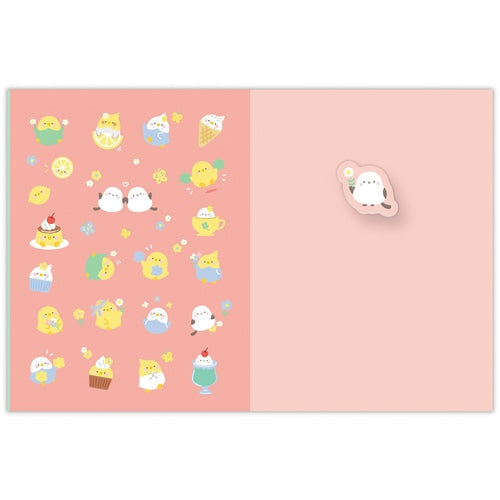 グリーティングカード バネ ぷっくりとり エンボス加工 UV加工 - Sweet Birdie Boutique