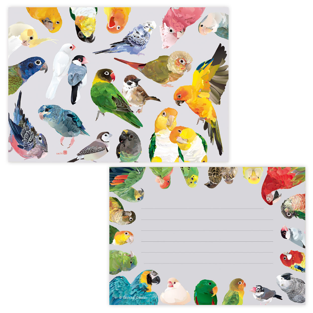 メモ帳 とりアート VIVID BIRDS