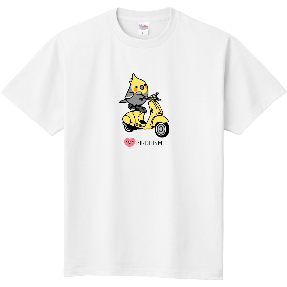 Chubby Bird バイクに乗ったオカメインコ スタンダードTシャツ ホワイト 受注製作 送料無料 メーカー直送 クーポン利用不可