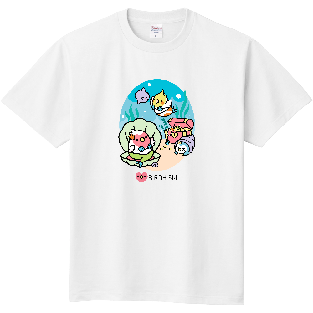 Chubby Bird マーメイドインコ スタンダードTシャツ ホワイト 受注製作 送料無料 メーカー直送 クーポン利用不可