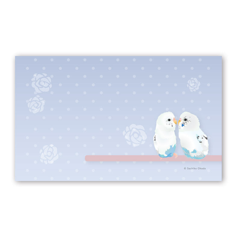 名刺サイズメモカード とりアート ゆめいろ セキセイインコ