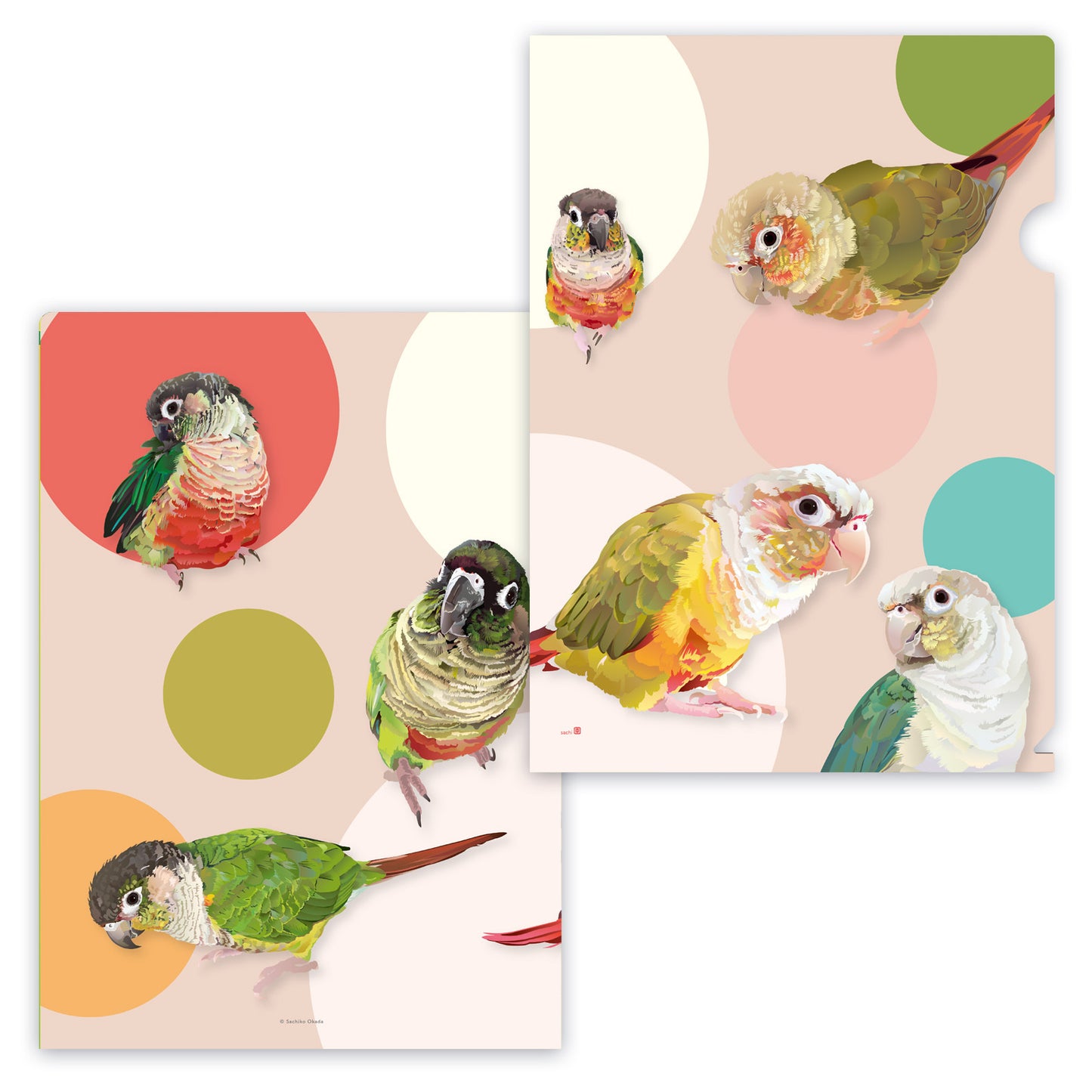 クリアファイル とりアート ほんわかうろこ ウロコインコ