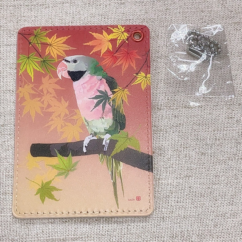 パスケース とりアート MOMIJI ダルマインコ