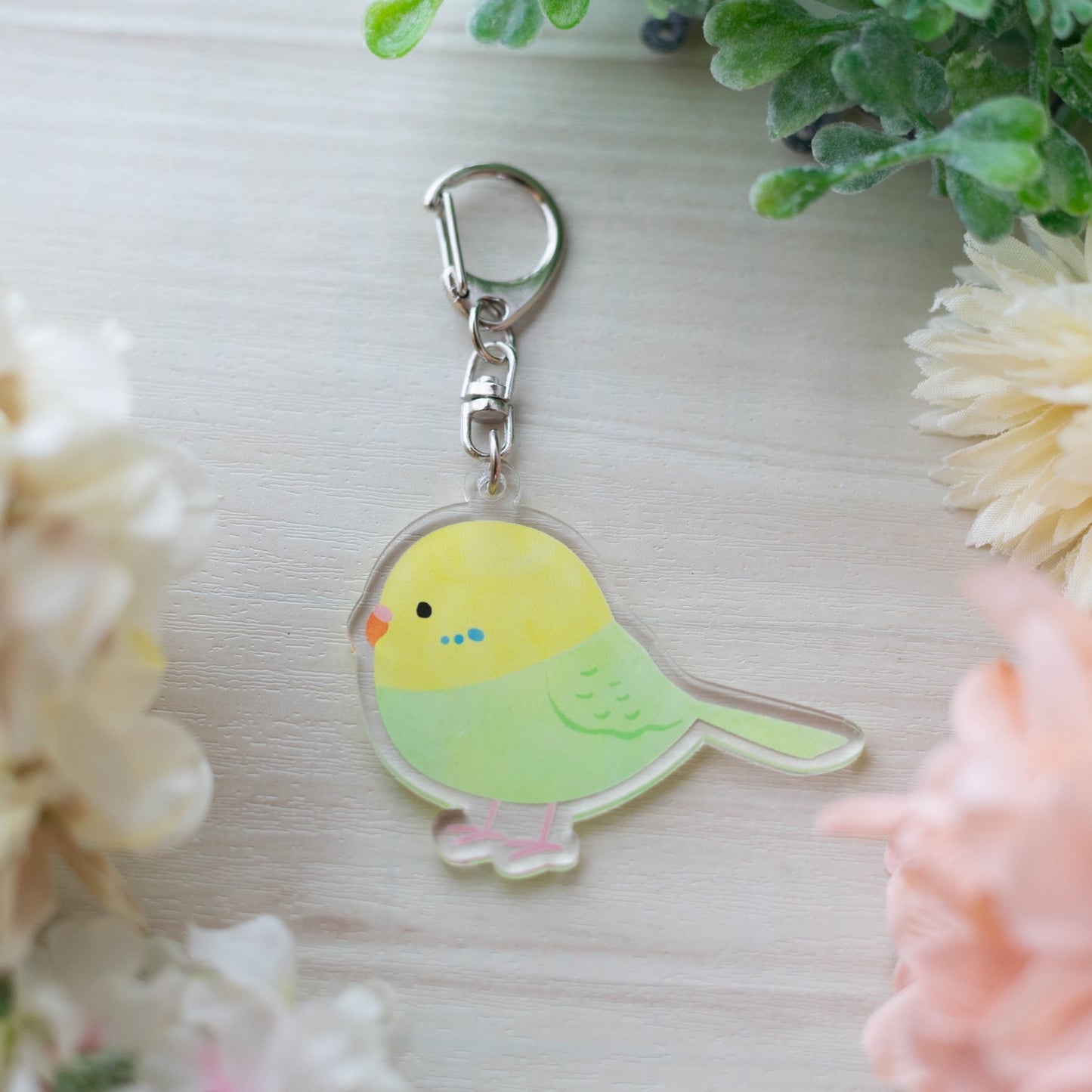 受注製作 アクリルキーホルダー セキセイインコのセキちゃん クーポン利用不可