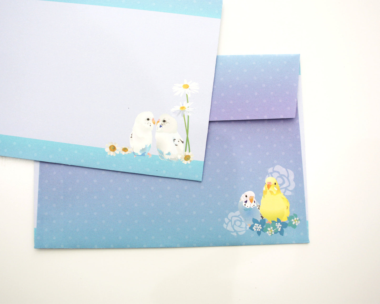 レターセット とりアート ゆめいろいんこ セキセイインコ