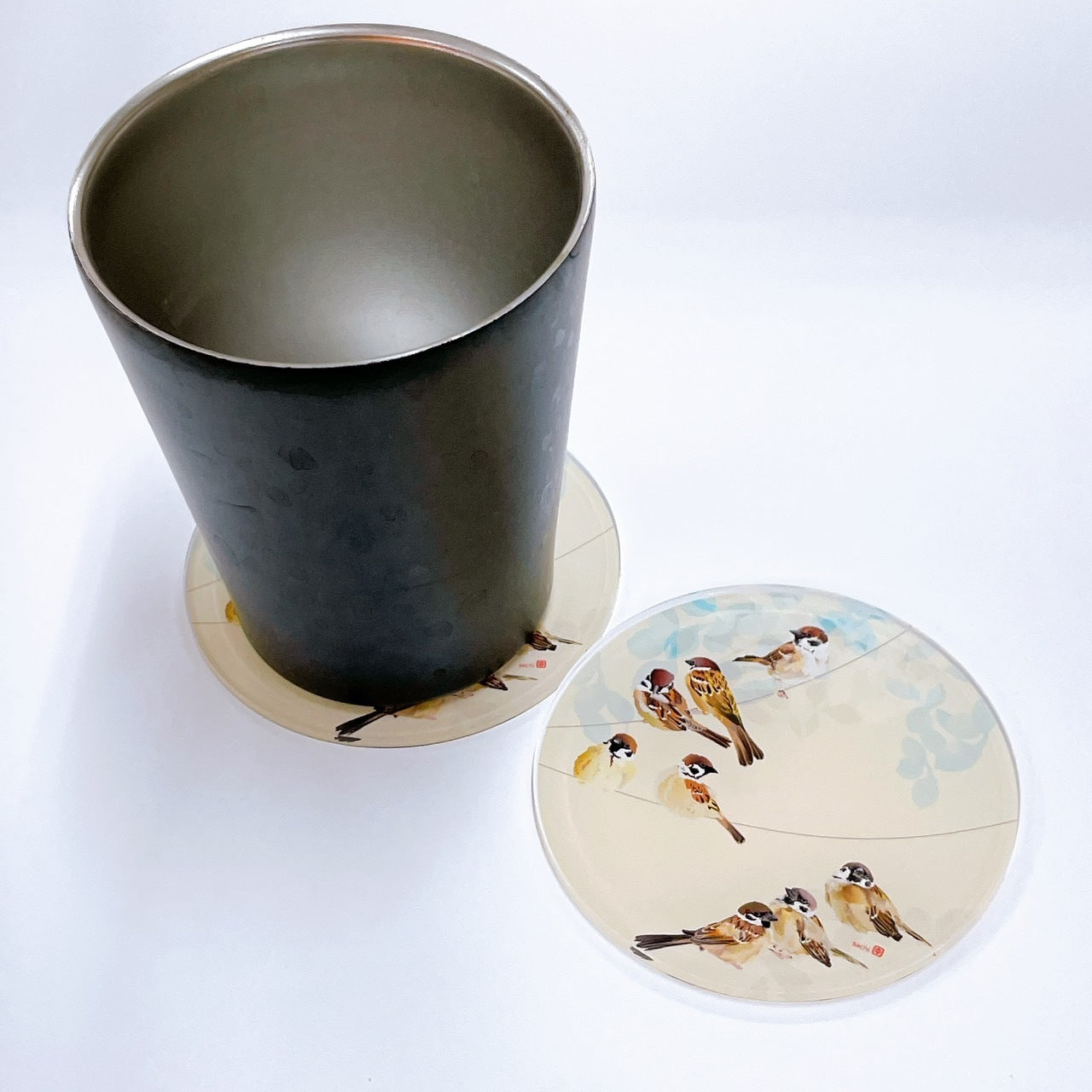 受注製作 アクリルコースター とりアート 雀のつどい すずめ クーポン利用不可