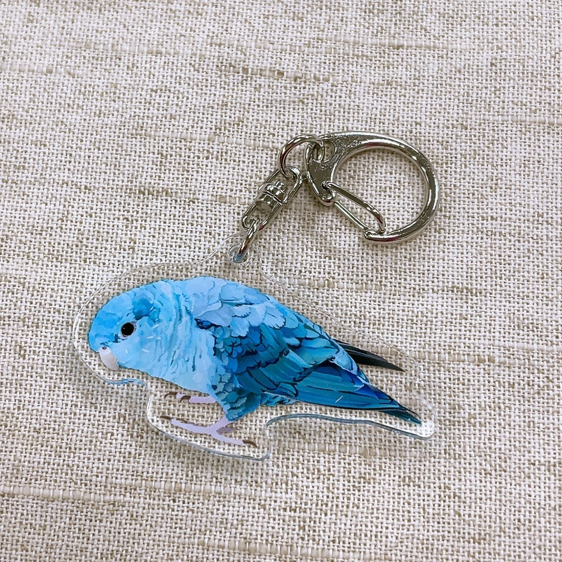 アクリルキーホルダー とりアート サザナミインコ – 小鳥雑貨専門のお