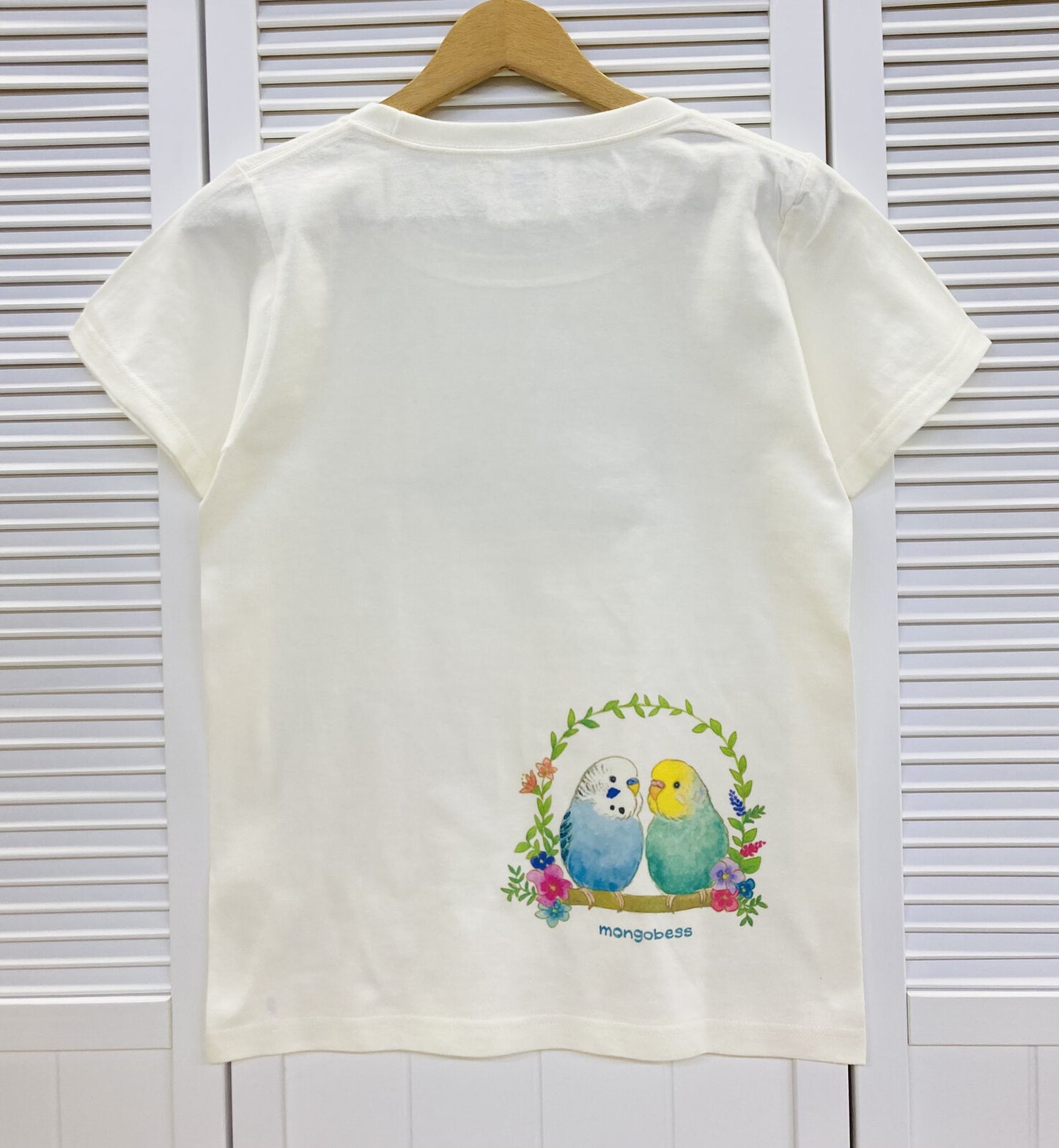 レディースTシャツ 鳥かごことりシリーズ セキセイインコ 受注製作 送料無料 クーポン利用不可
